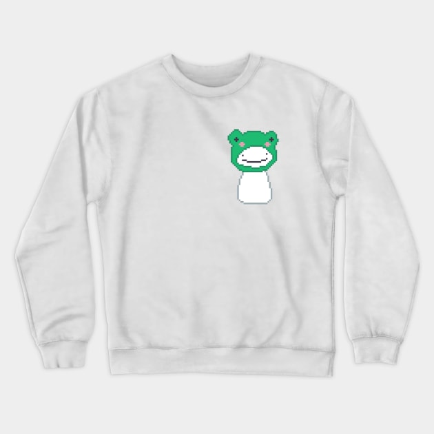 dream blob with froggy hat pixel art Crewneck Sweatshirt by sezawhatever